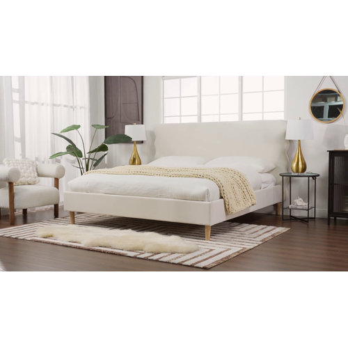 Henley Modern Wavy Headboard Platform King Bed Joss & Main